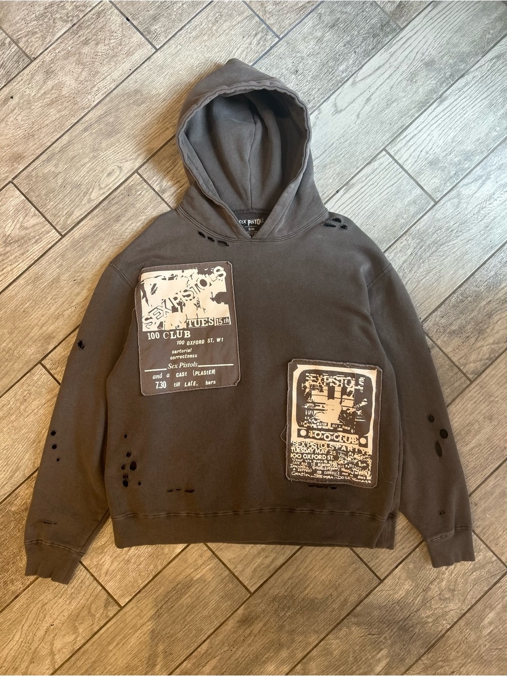 Urban Outfitters Sex Pistols Distressed Graphic Hoodie, Size S/M